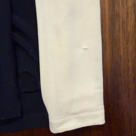 Lauren Ralph Lauren Dark Navy Cream Colorblock Maxi Gown 8 Long Sleeve Elegant - Picture 9 of 12